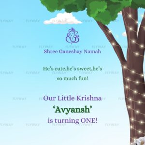 Krishna Themed Birthday Party E-Invite Video