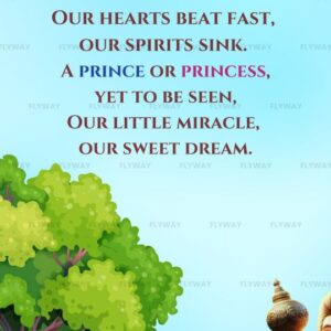 Spiritual Baby Boy Arrival E-Card with Hanuman and Garden Setting