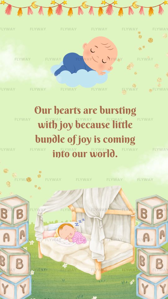 Pregnancy Announcement Video for Baby Arrival with Nature and Cradle Theme