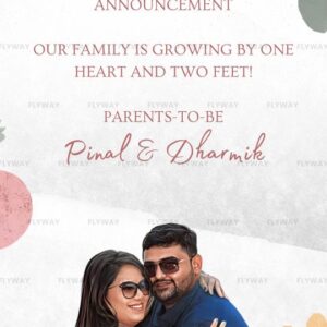 Artistic Pregnancy Announcement Video with Couple Portrait and Pastel Background