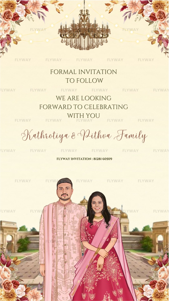Royal Rajasthan Save the Date Invitation with Camel Ride and Rajasthani Folk Dance