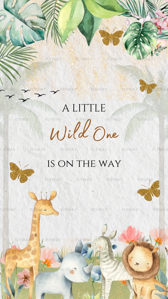 Forest-Themed Baby Shower Invitation Video with Trees, Butterflies, and Wildlife