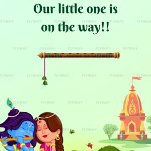 Krishna-Themed Baby Shower Video with Cow, River, and Traditional Temple