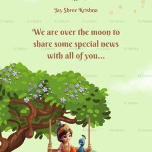 Floral Baby Shower Video Invite with Krishna, Balloons, and Baby Doodle Art