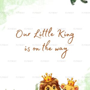 Forest-Themed Baby Shower Invitation Video with Cartoon Lion King Family