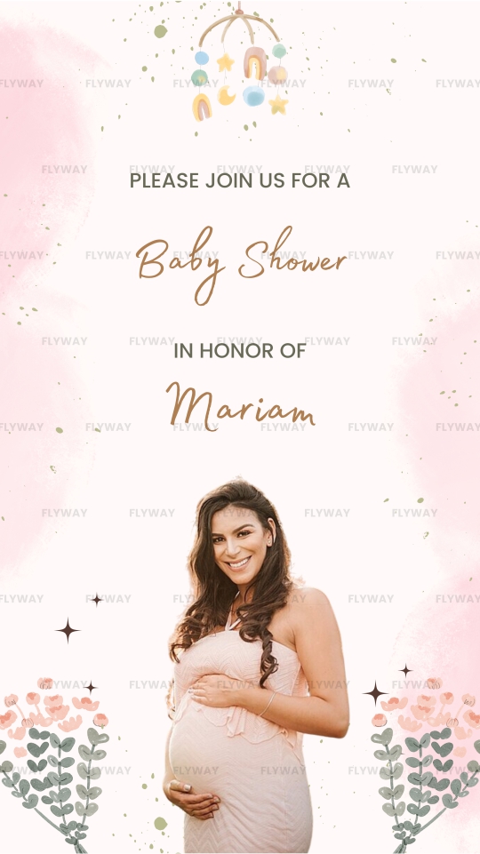 Seemant Vidhi Baby Shower Video with Soft Pink Floral Theme Design