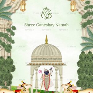 Cultural Baby Shower Video with Pichwai Shree Nathji Motifs and Artistic Florals