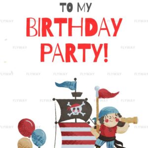 Red and Blue Pirate-Themed Birthday Party Video Invite – Turning Two