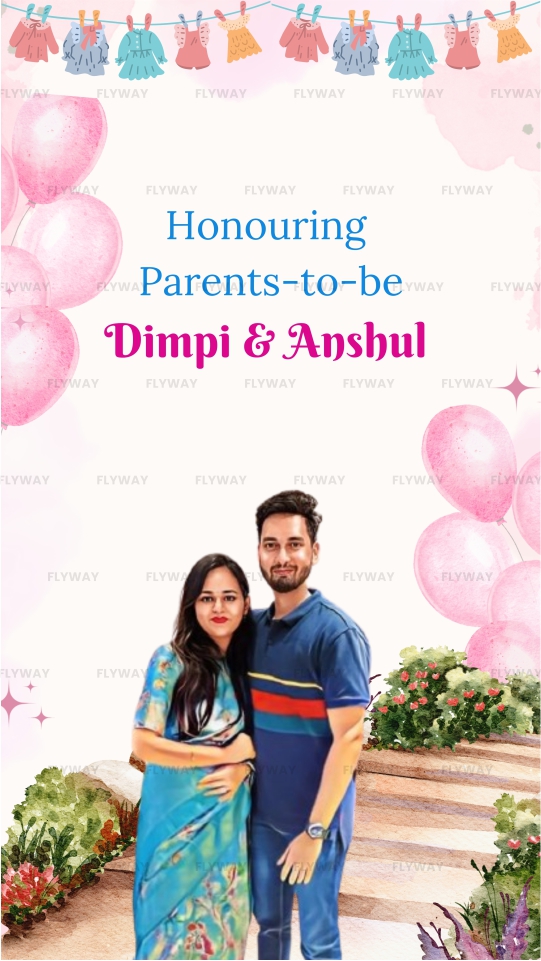 Seemant Vidhi Baby Shower Video with Fun Balloon and Star Elements