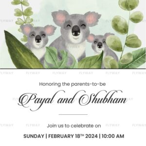Simant Vidhi Baby Shower Video with Lion and Forest Elements in English