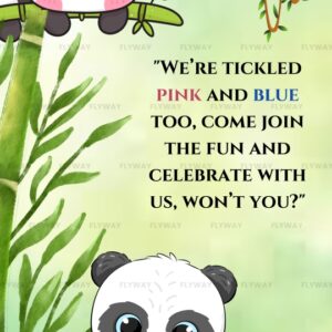 Cute Baby Shower Invitation with Panda and Bamboo Forest Theme