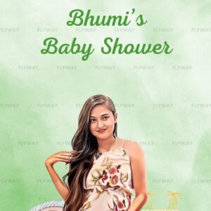 English Baby Shower Invitation with Minimalist Unicorn and Baby Clothes Theme