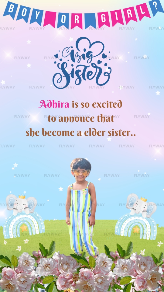 English Baby Shower Invitation with Baby and Cute Animal Garden Theme