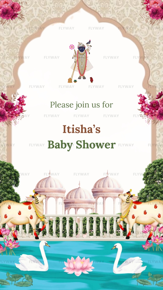 Seemant Vidhi Baby Shower Video with Traditional Pichwai Elements