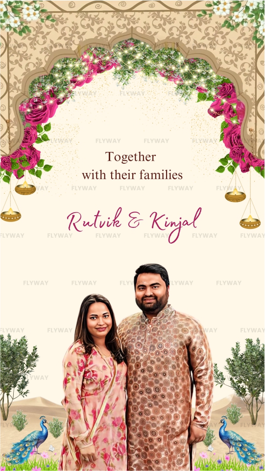 Engagement venue with floral and dome backdrop