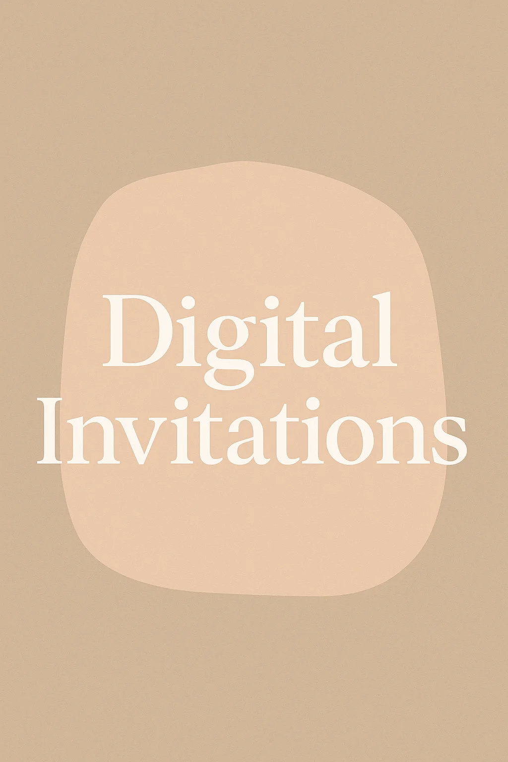 Minimalist digital invitations typography design